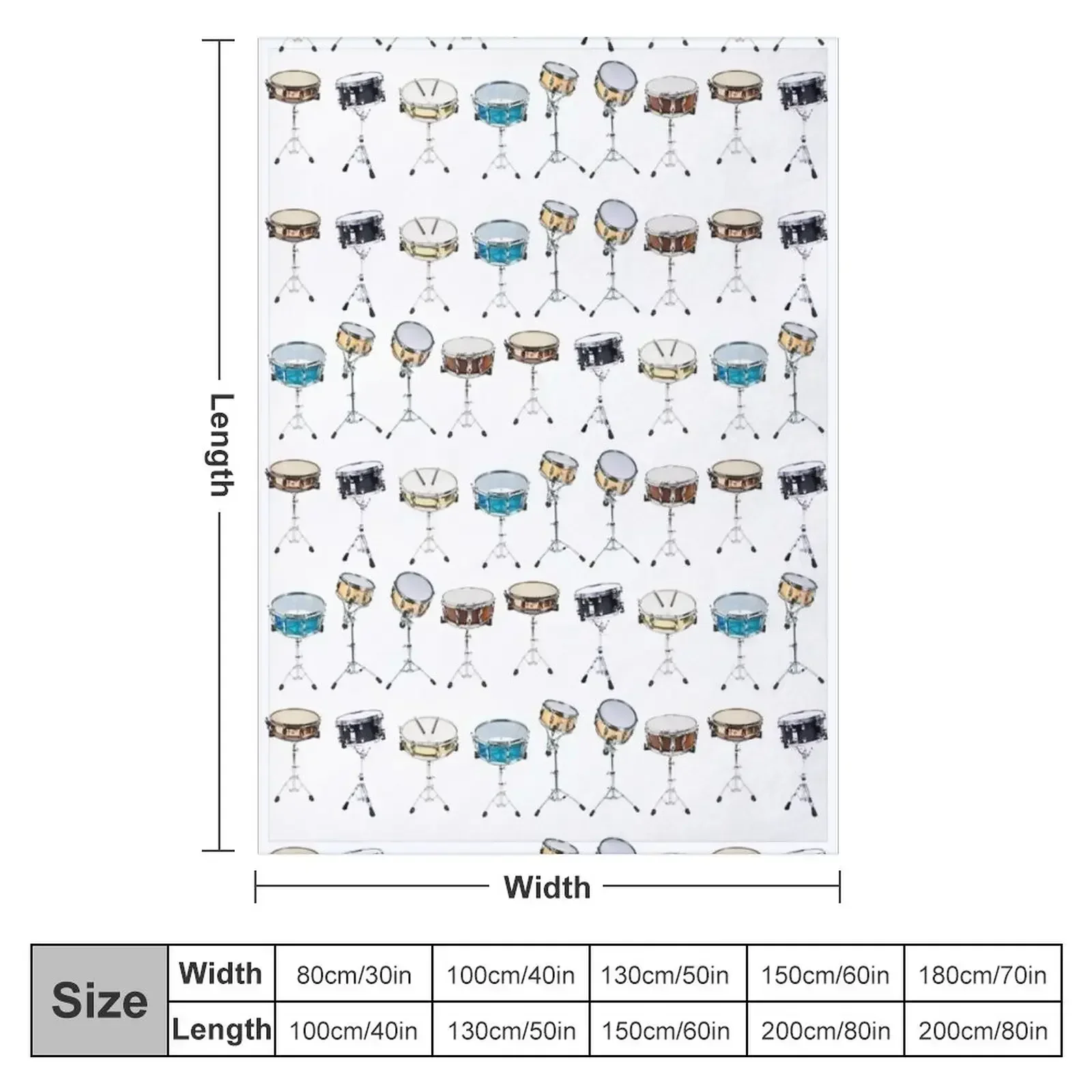 Drummer Snare Drums Percussion Pattern Throw Blanket Winter beds Cute Plaid Extra Large Throw Blankets