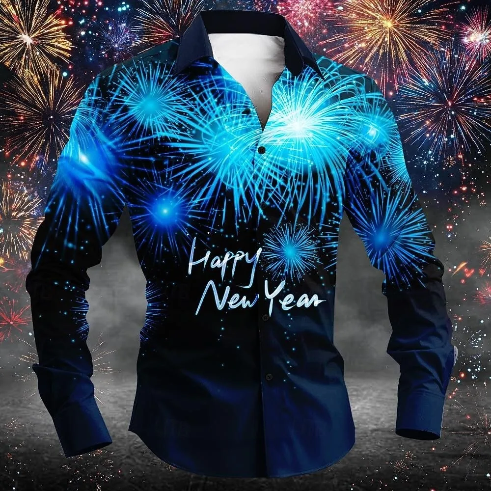 

Hawaiian Colorful Pattern Men's Shirt Long Sleeve Shirt 3D Printed Summer Casual Green Blue Shirt