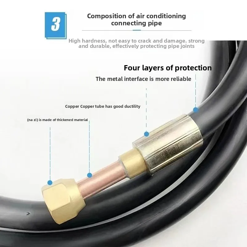 Refrigeration Air Conditioning Connection Hose Fit Household RV Cold Storage Heat Exchange Pipeline Accessory