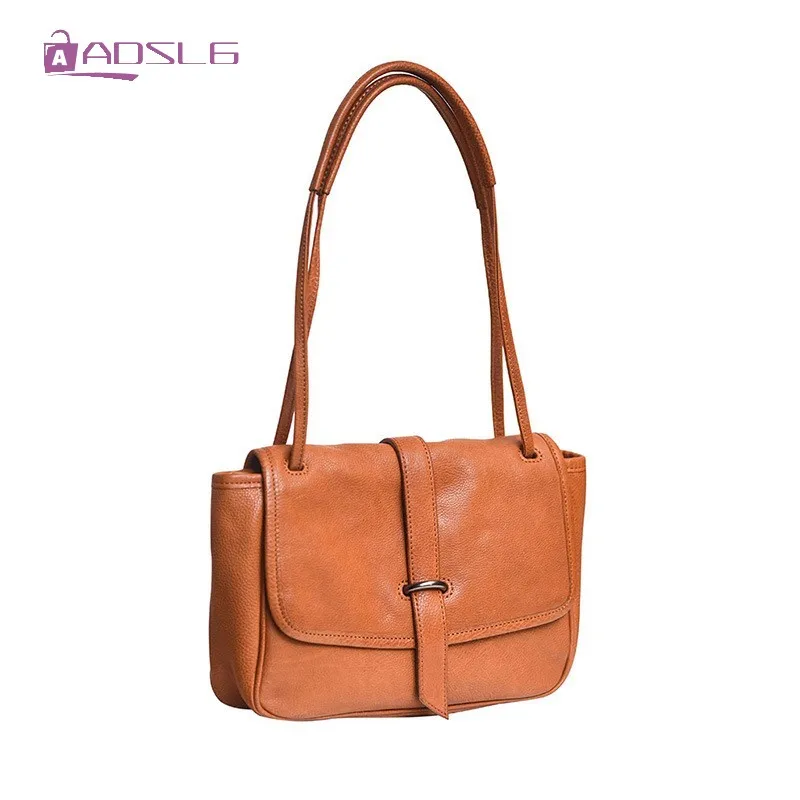 

Large Capacity Handbag Commuting Crossbody Bags Womens New Popular Leisure Hundred Hot Sale Underarm Real Leather Shoulder Bags