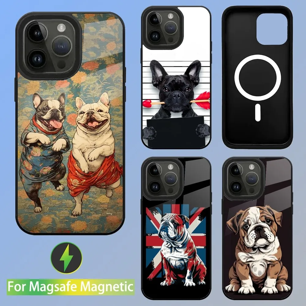 French Bulldog Phone Case For iPhone 16,15,14,13,12,11,Plus,Pro,Max Mini Magsafe Magnetic Wireless Charging