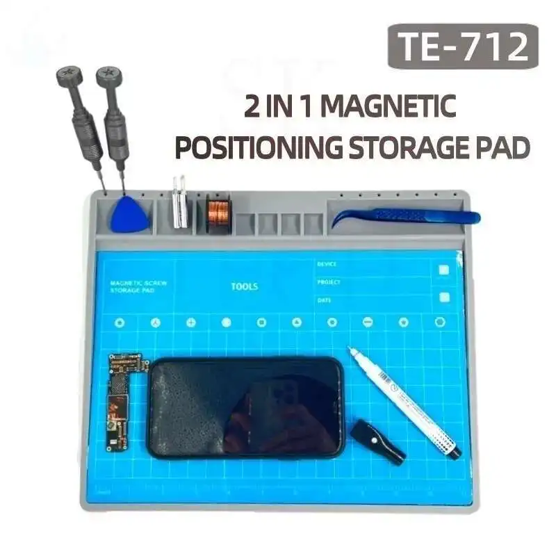 TE-712 Film Khusus Ponsel Bantalan Silikon Anti Selip Profesional Tikar Fleksibilitas Yang Baik untuk Perbaikan Jam Tangan Kamera Ponsel