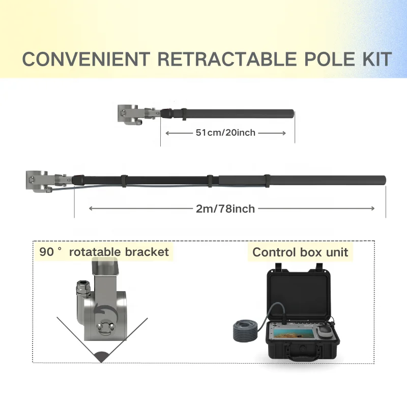 Underwater Vision Camera Portable HD Screen Fishing And Farming Boat Bottom Inspection Fishing Rod Underwater Camera