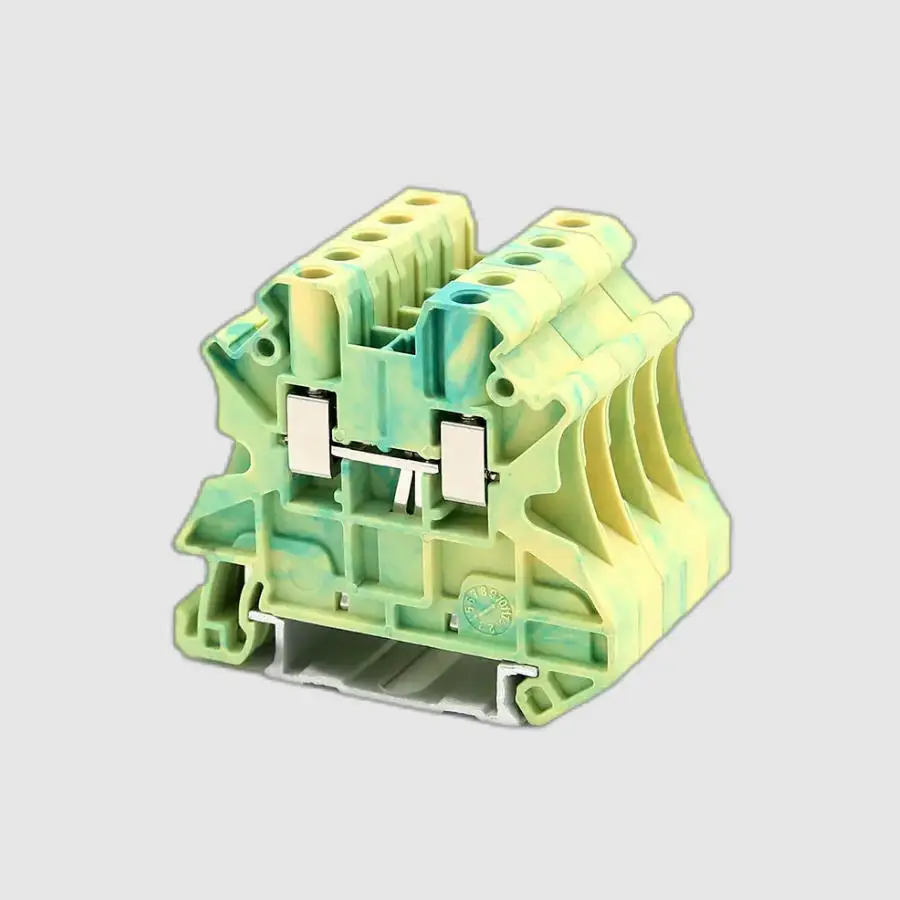 60pcs UT2.5-PE universal type Ground Terminal Block Screw Connection RUT2.5-PE Din Rail Terminal Block Approved by U/L CE RoHS