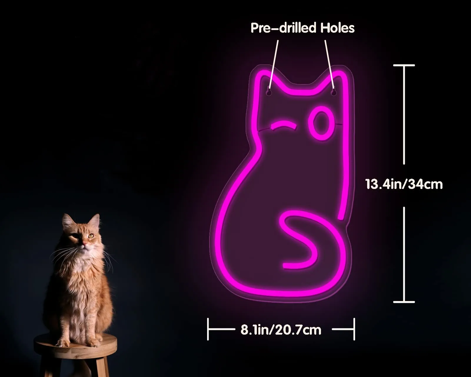 Cat Neon Signs Home Décor Neon Lights Lamp Night Lights For Home Room Wall Décor Personality Wall Decoration