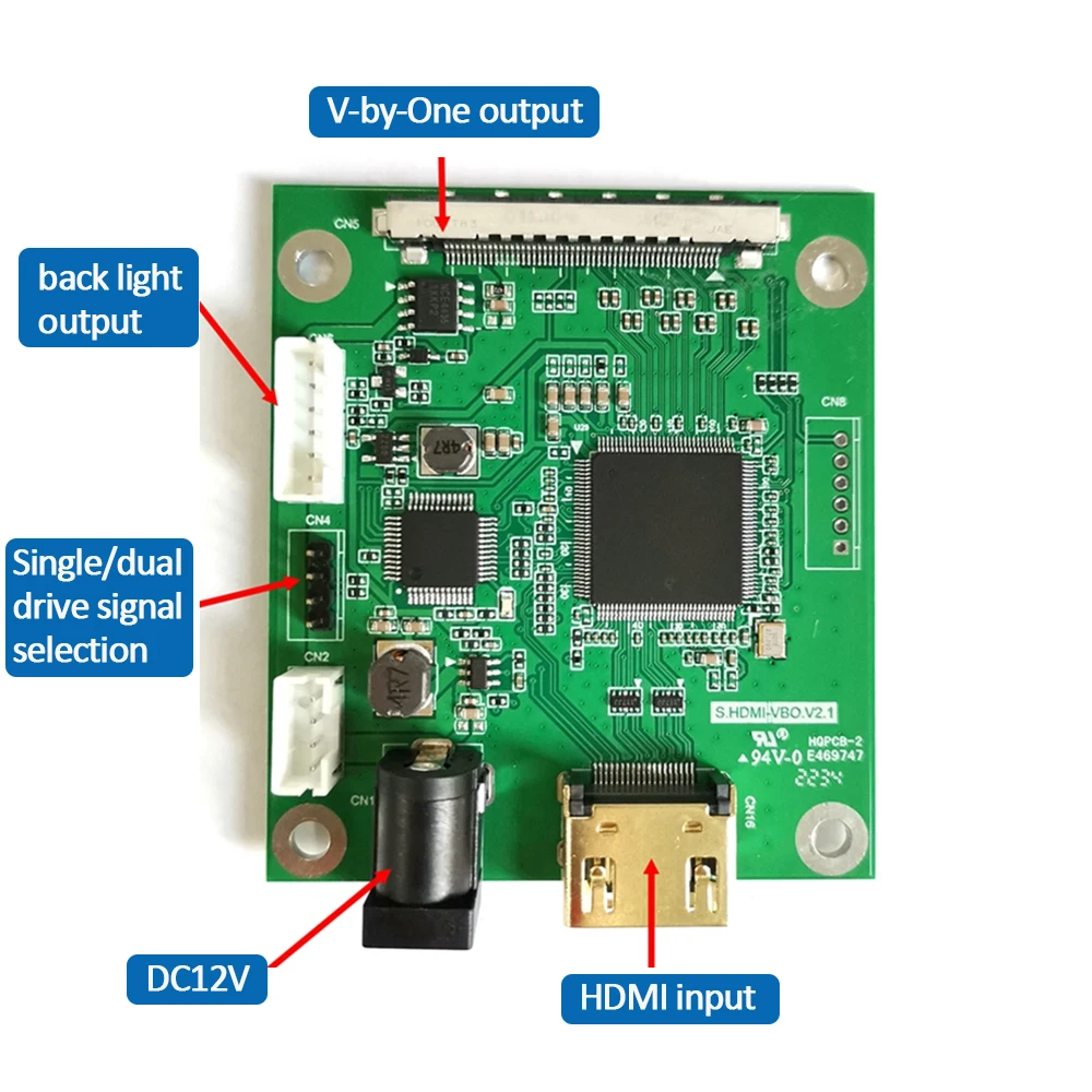 HDMI2.0 to V-by-One adapter board  hdmi/4k60hz to VBO/Vbyone support 4K60HZ