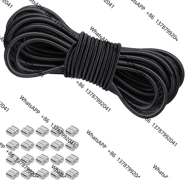 6mm x10m Weatherproof Rubber Expander Rope For Trailer Tarpaulin Versatile Use AT64