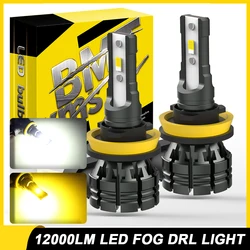 BMTxms 2PCS Dual Color H16 JP H8 H11 9005 HB3 9006 HB4 LED Fog Light DRL Lamp For Audi Nissan Fiat Honda Mini Toyota BMW F36 F10