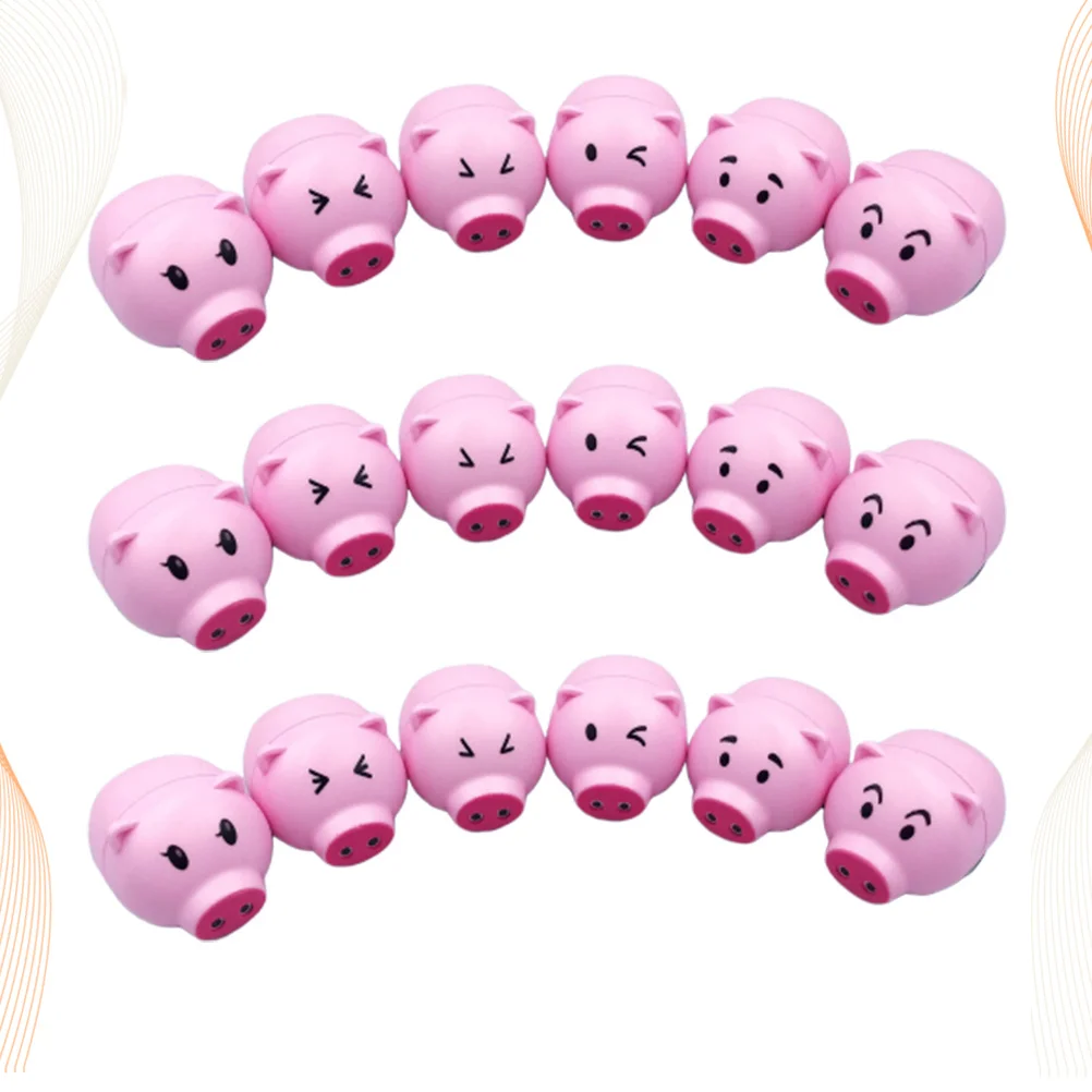 Mini voiture à inertie de couleur vive, 18 pièces, Mini cochon, pour enfants, cadeaux de fête, jeu amusant, Coordination œil-main, Design de dessin animé