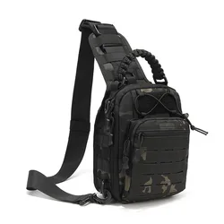 Bolso de hombro táctico para caza, Equipo Impermeable, sistema Molle de nailon duradero, mochila, funda de pistola