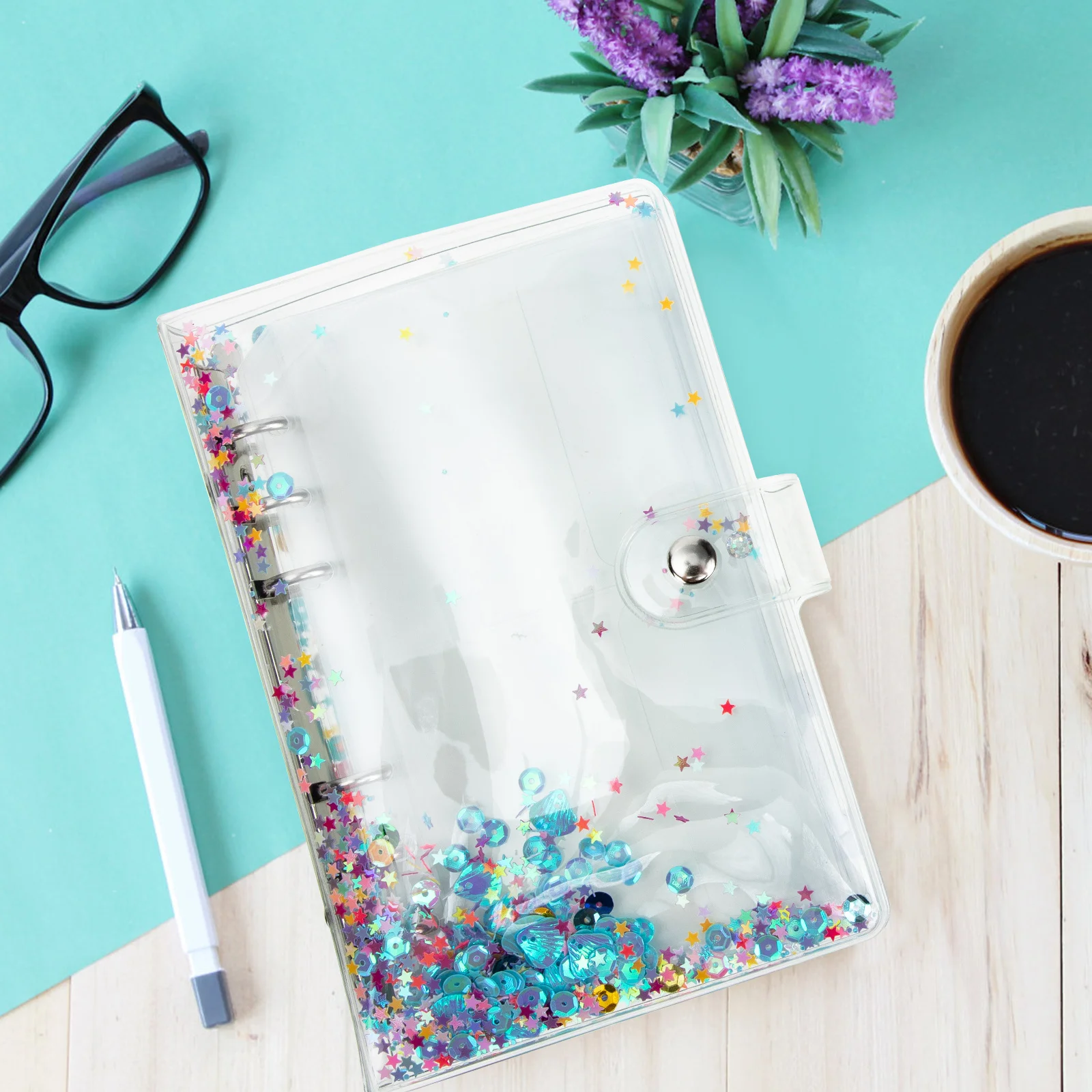 

1Set Transparent Money Book Multi-Function Portable Household Cards Money Binder Organizer Storage Supply Household Cards Book