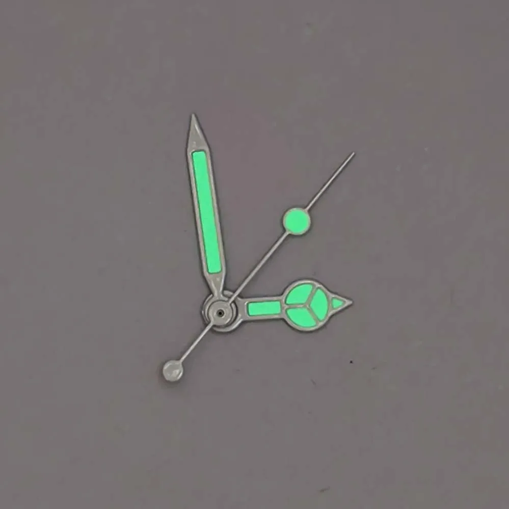 الأخضر الانارة الأسود الفضة الحواف مرسيدس نمط ساعة الأيدي اكسسوارات لحركات NH35/36/4R أجزاء ساعة متوافقة #6