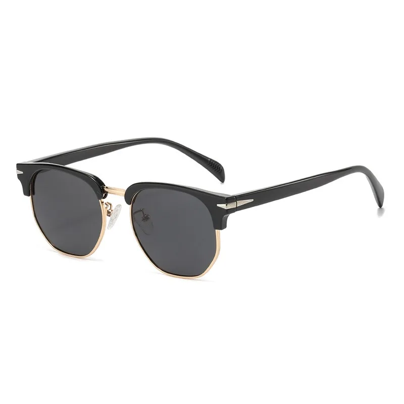 Half Frame Polarized Sunglasses for Men Women 2026 Vintage P