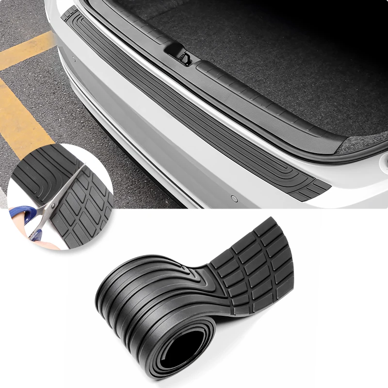 Universal ​Rear Bumper Guard Car Trunk Door Sill Plate Protector PVC Rubber Protector Strip For Bumper Reinforcement Decoration