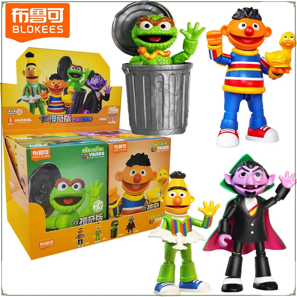 

Blokees Official Sesame Street Series Assemble Building Blocks Cartoon Style High Value Fashion Trend Model Toy Boys Girls Gifts
