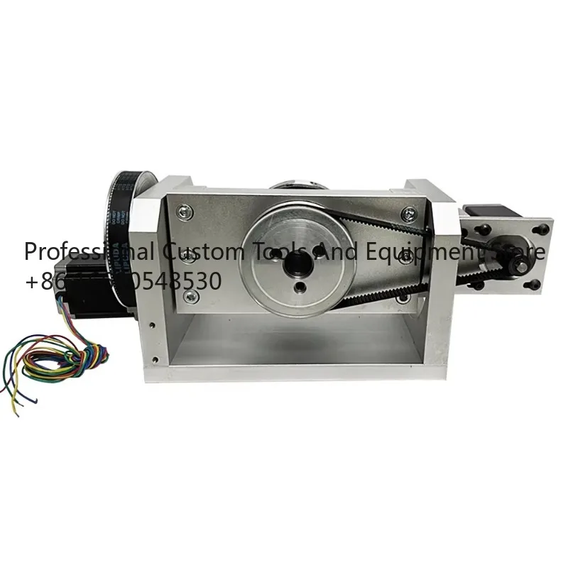 YsLYCNC Rotation Axis 5th Axis With Chuck With Table 57 Two Phase 3A Stepper Motor Control for CNC Router Machine