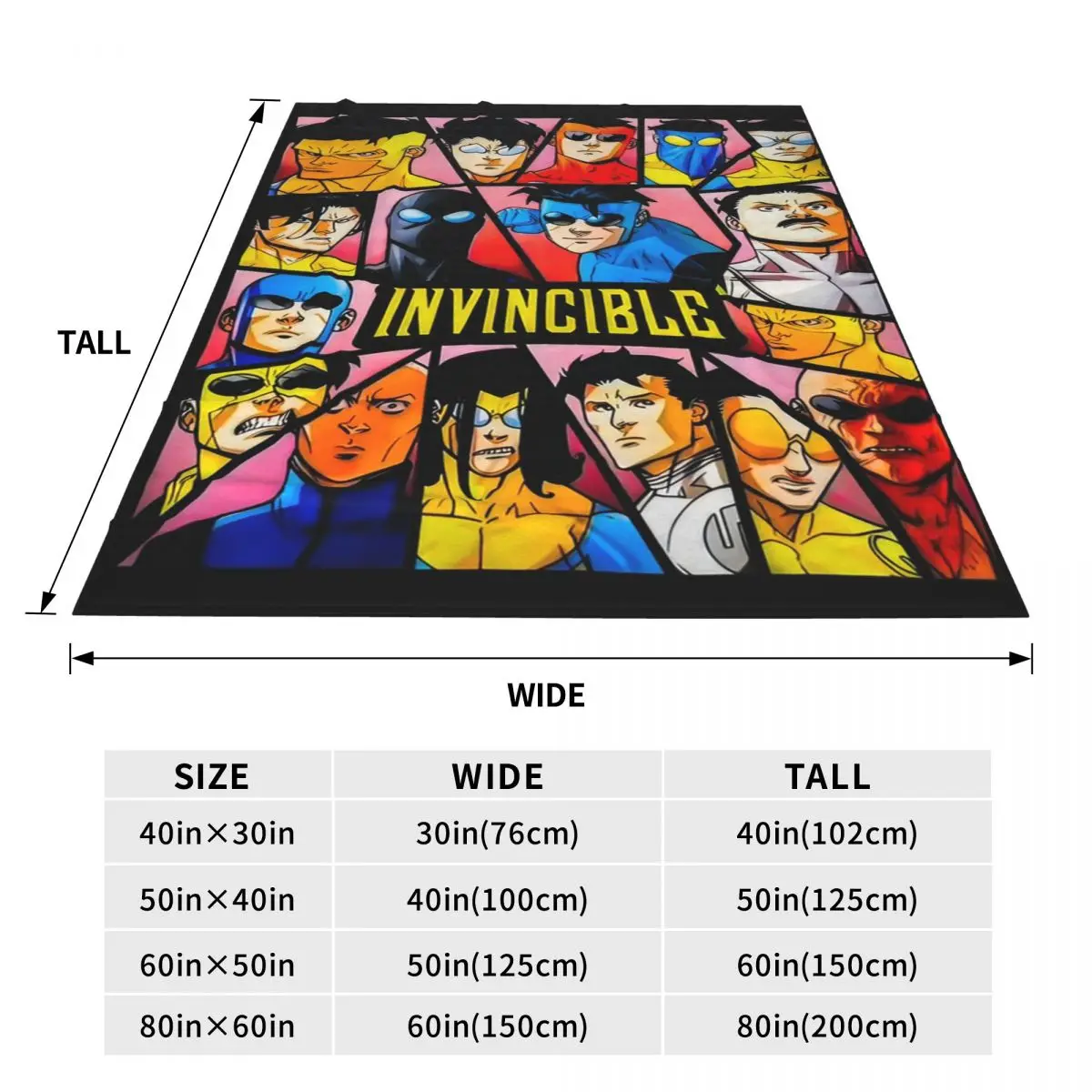 Invincible Characters Blankets Soft Warm Flannel Throw Blanket Cover for Bed Travel Home Couch