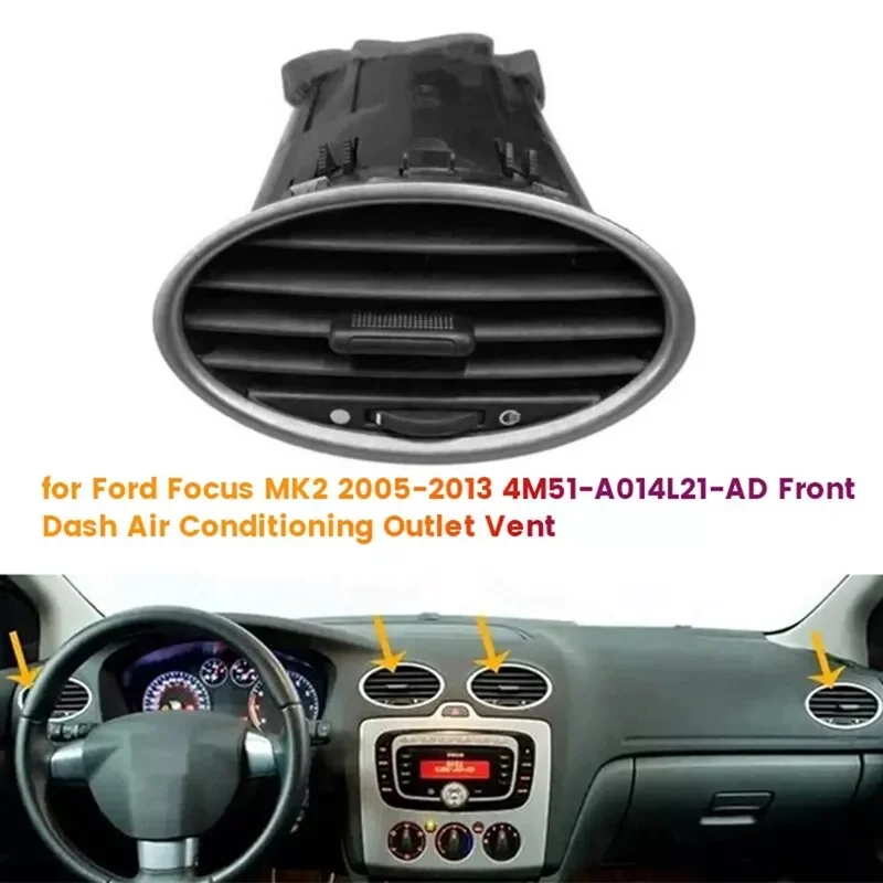 1/2/4Pcs Car Air Conditioning Outlet Dashboard Vent For Ford Focus MK2 2005-2013 AC Air Vent Outlet Nozzle 4M51A014121