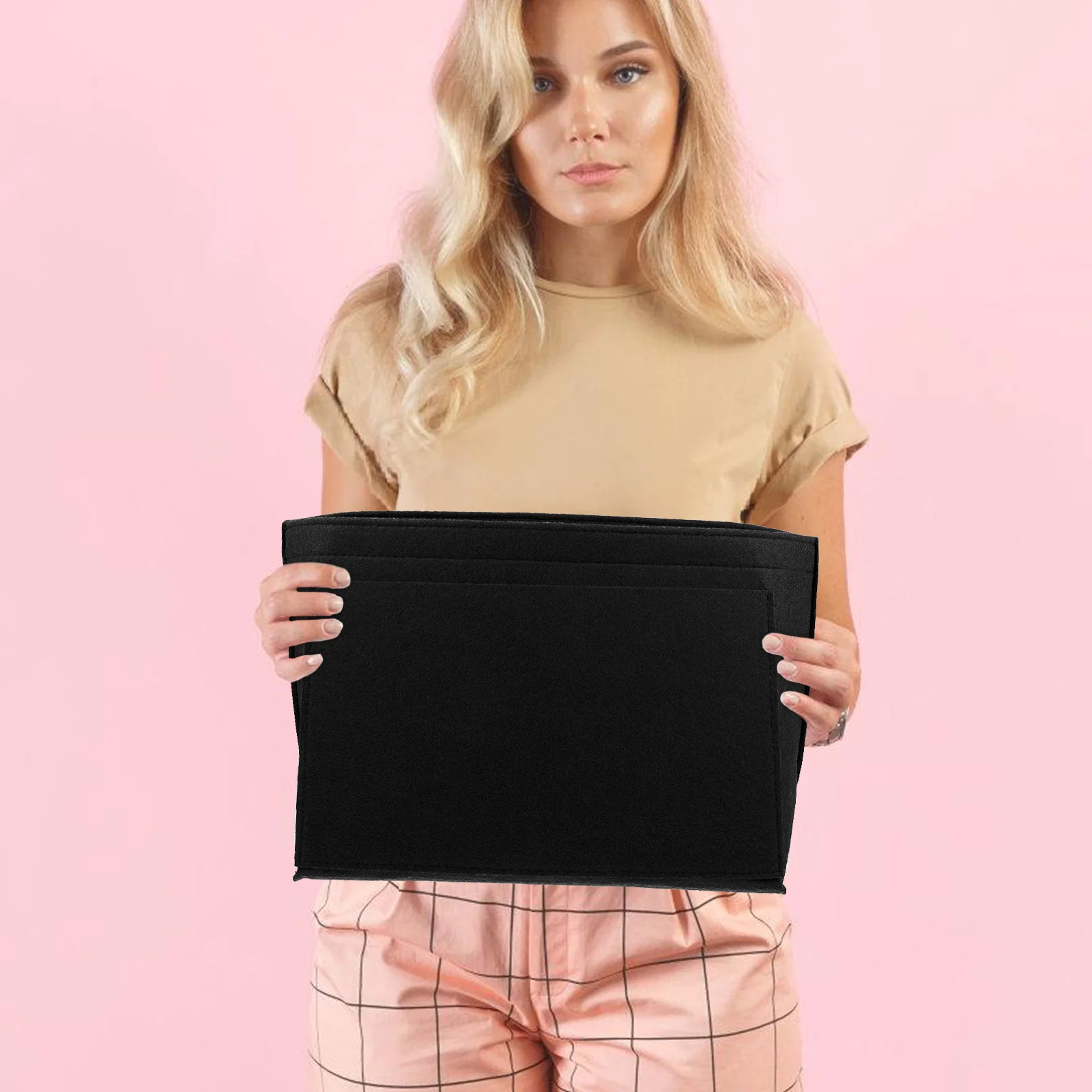 

Felt Purse Organizer Insert Small Handbag Organizer Tote Bag Insert for Women Travel Storage Bag Accessories