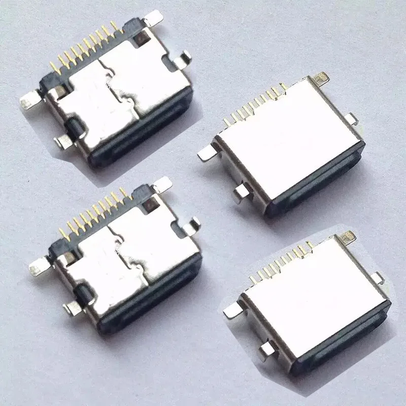 2Pcs For Apple Female Jack USB 5 6 7 Generation 5 6S 6Plus 10PIN Patch Front Plug Phone Connector Data Cable Jack Plug SMT DIP