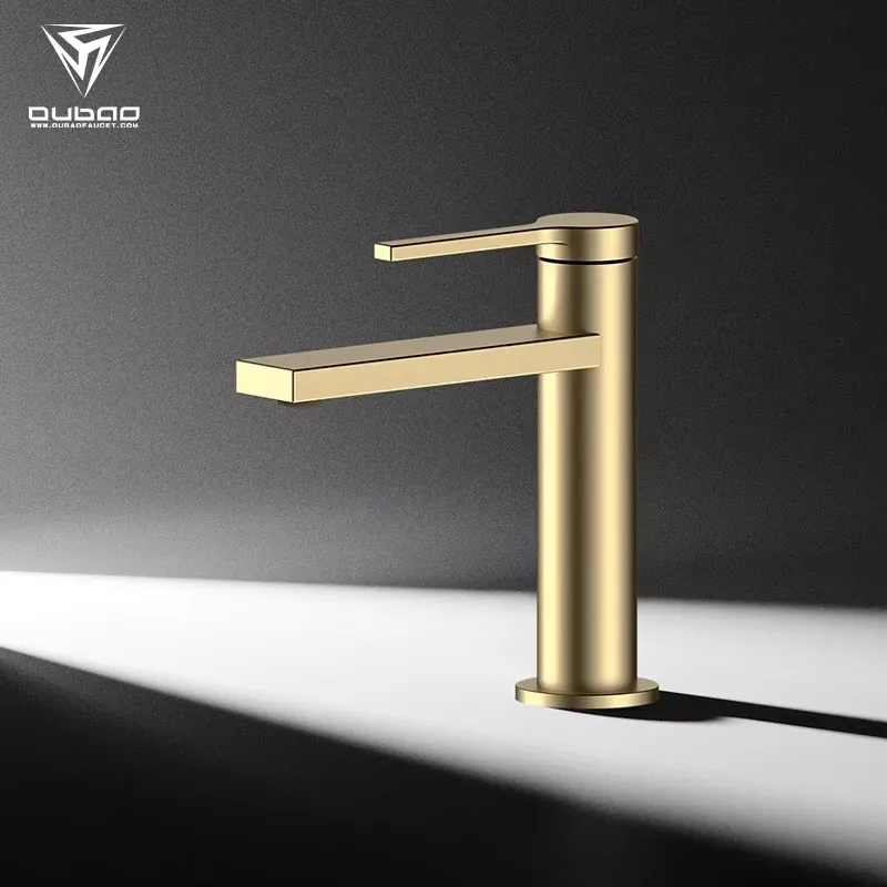 Luxury Gold Brass Single Level Basin Faucet High Quality Hot cold water One Hole Bathroom sink faucet Lavabo hand basin Tap,Grey