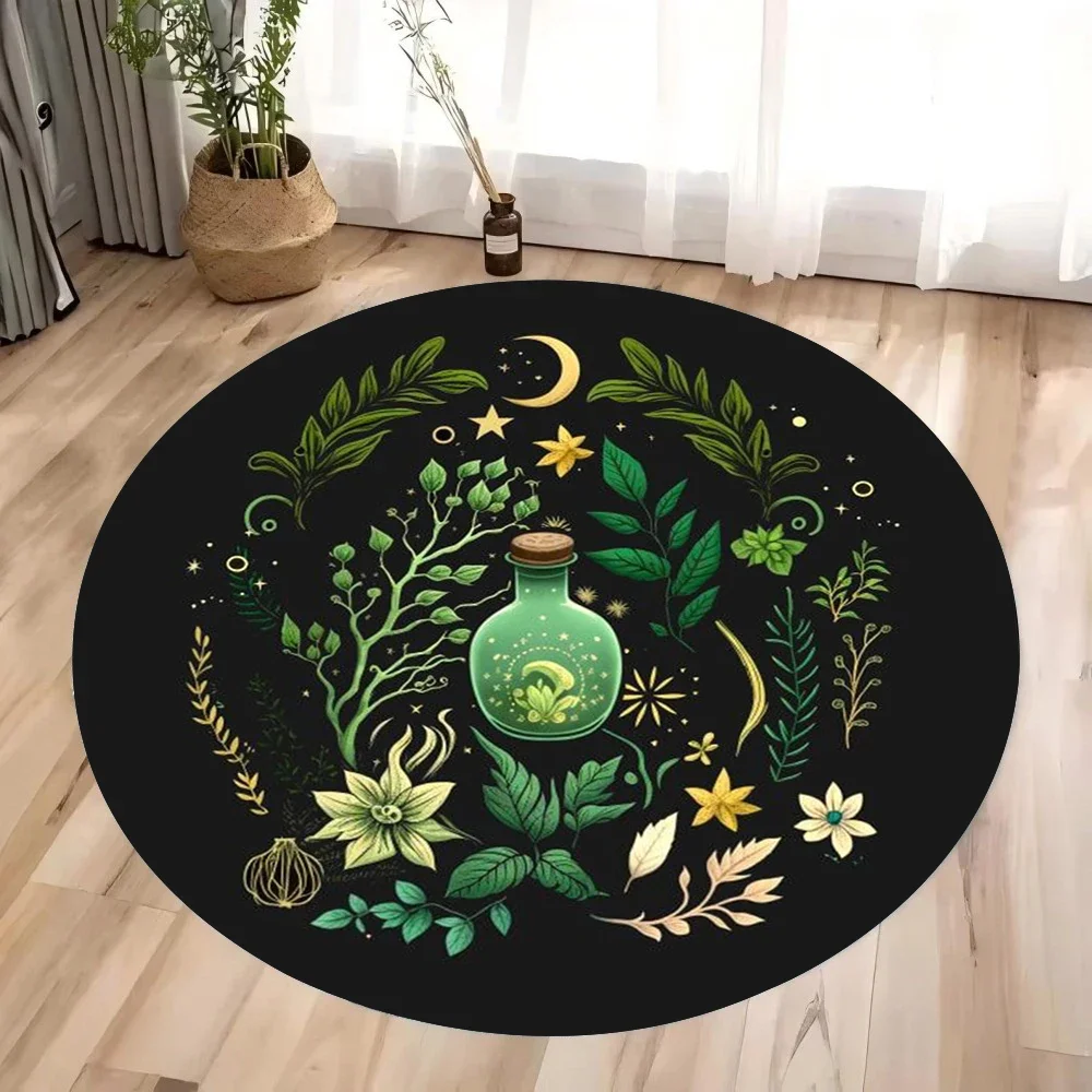 Round Rug – Soft Foldable Machine Washable Carpet for Living Room, Bedroom or Cloakroom