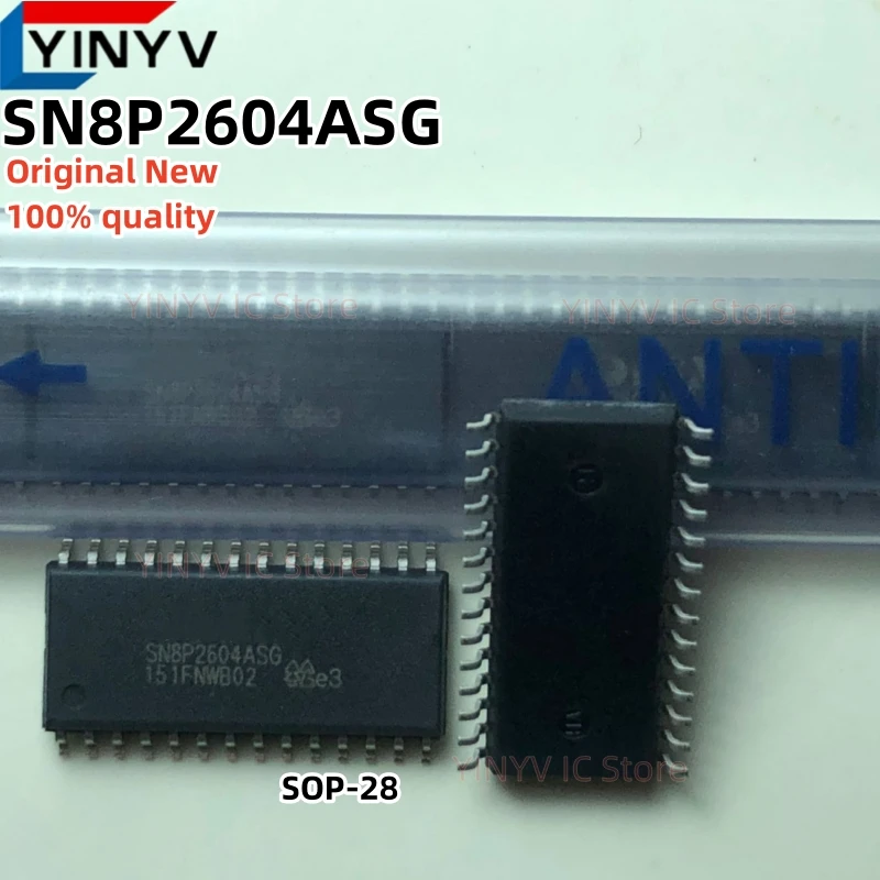5Pcs/LOT SN8P2604ASG SOP-28 SN8P2604AS SN8P2604 8-Bit Micro-Controller Chip Original New 100% Quality