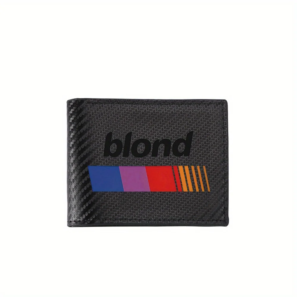 Blond album abstract colors blocks design Men's Wallets Simple Business Modern Stylish Printing Design Gifts For Father Boyfrien