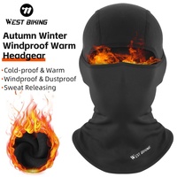 WEST BIKING Autumn Winter Windproof Warm Headgear Thermal Cycling Balaclava Full Face Mask Skiing Outdoor Motorcycle Riding Gear