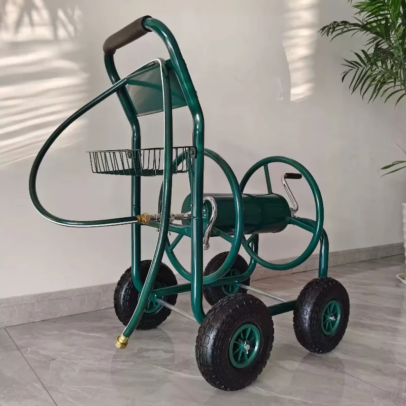 Garden hose cart with hose reel, portable hose storage and garden tool cart 1pcs