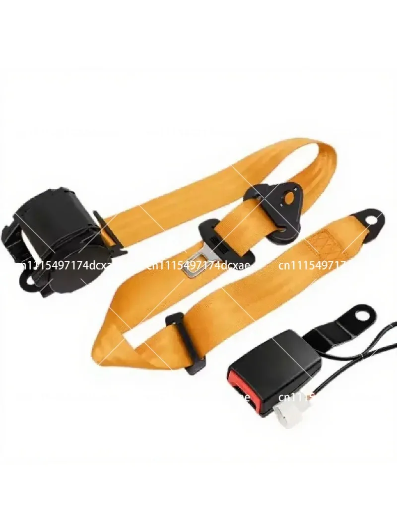 Universal 3-Point Retractable Seat Belt with Adjuster Lock – Self-Winding Auto Safety Belt for Cars