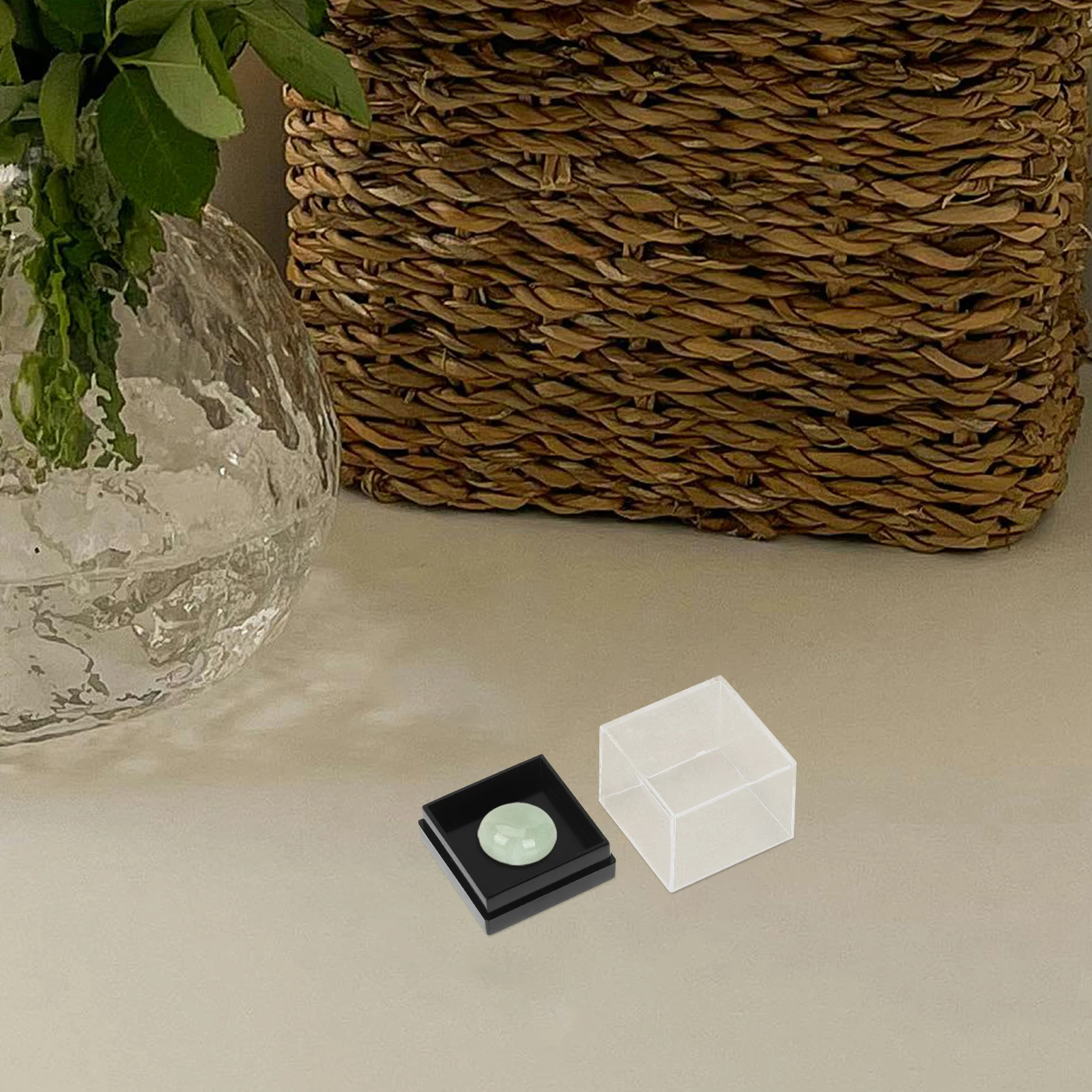 

18 Pcs Display Case Mineral Specimen Box Acrylic Crystal Stand Number Stands for