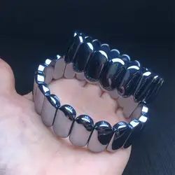 20MM Natural Terahertz Bangle Energy Healing Gemstone Mineral Woman Amulet Jewelry Holiday Gift 1PCS