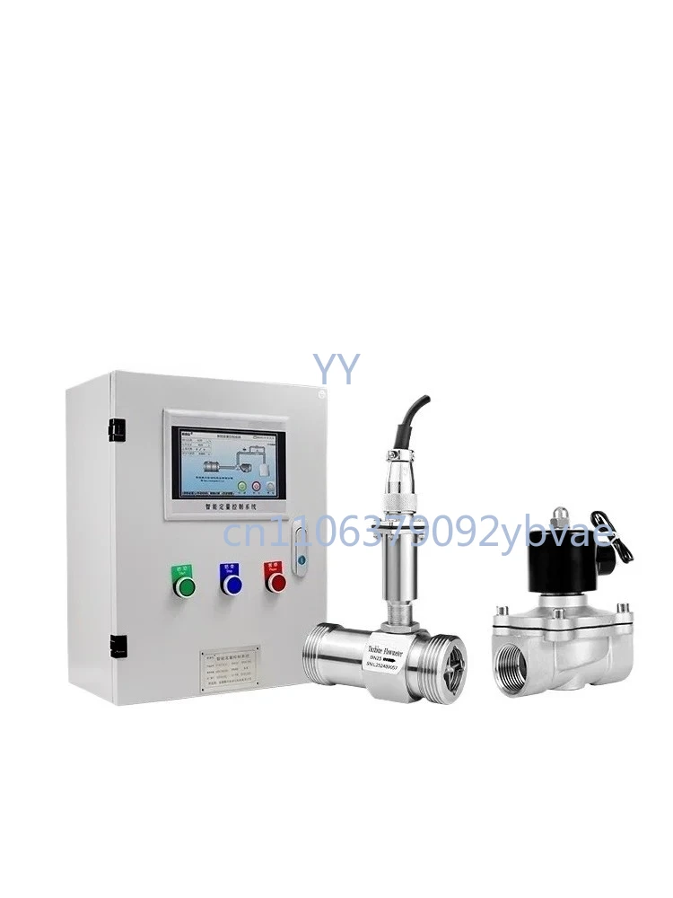 

Liquid Turbine Flowmeter Sensor LWGY Transmitter 4-20mA Pulse RS485 Water Air Gas Oil