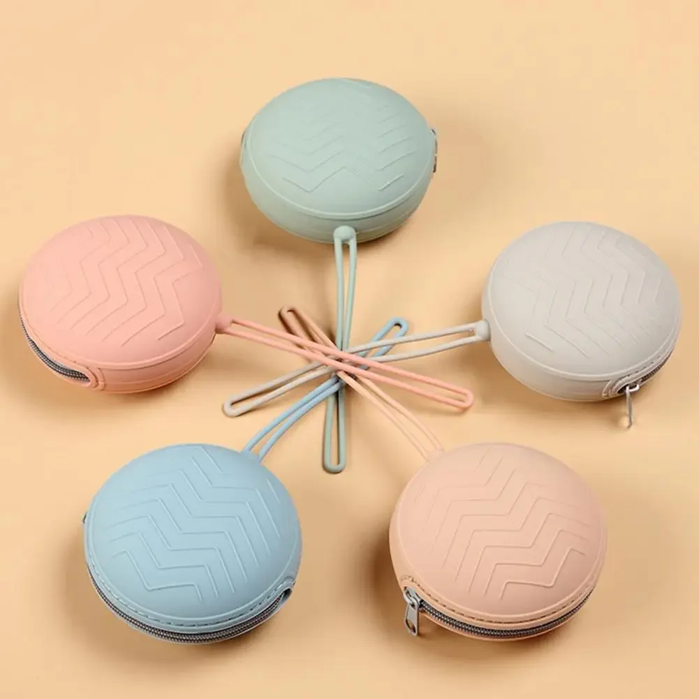 Silicone Coins Purse Waterproof Gift Mini Change Earphone Pouch Wallet Pacifier Box Baby Nipple Case Baby Nursing Accessories