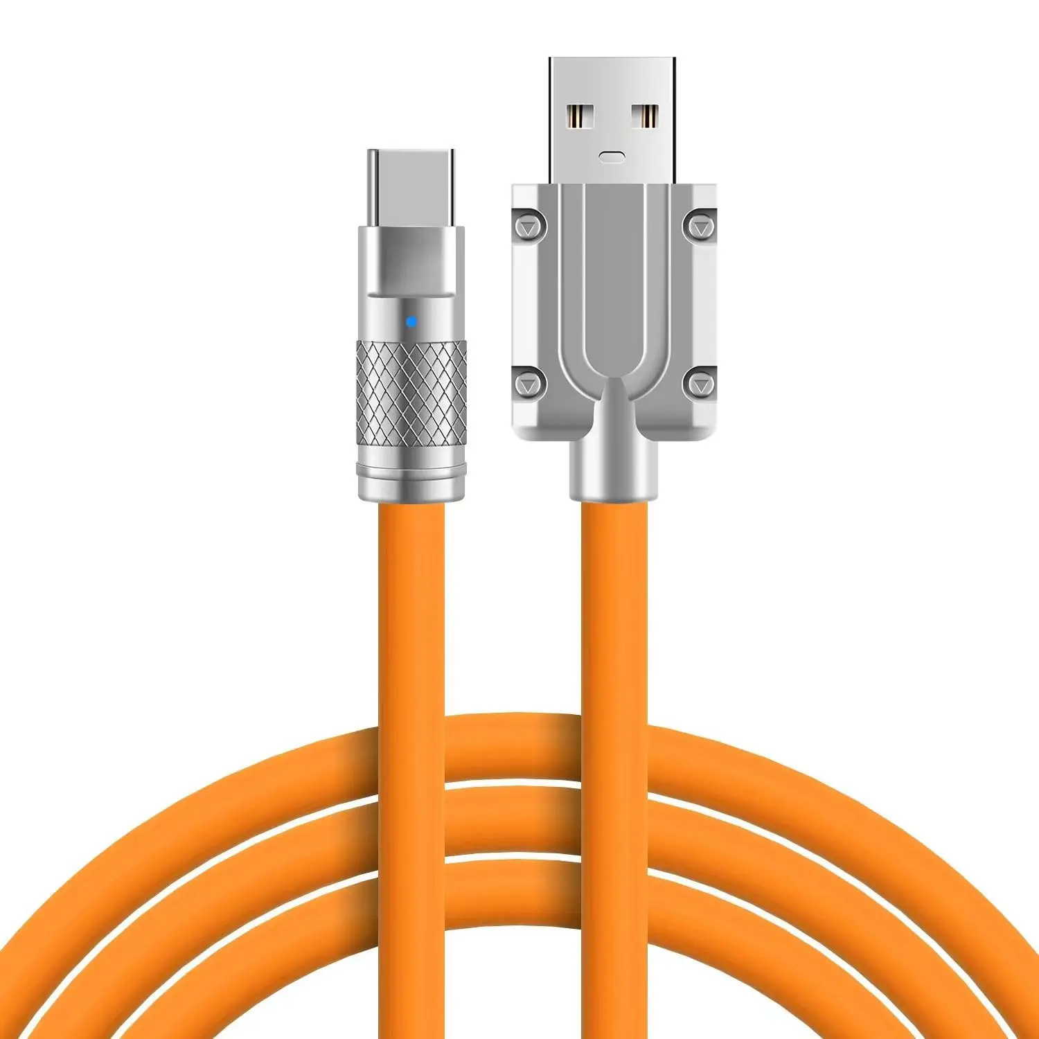 Hot selling 120W super fast charging data cable TypeC zinc alloy thickened charging wire suitable for Huawei vivo and Xiaomi 9