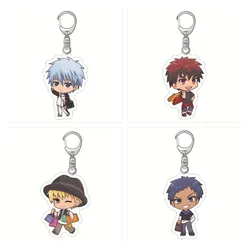 Kuroko's Basketball Anime Figures Kuroko Tetsuya Kagami Taiga Acrylic Keychains Aomine Daiki Q Version Character Keyring Pendant