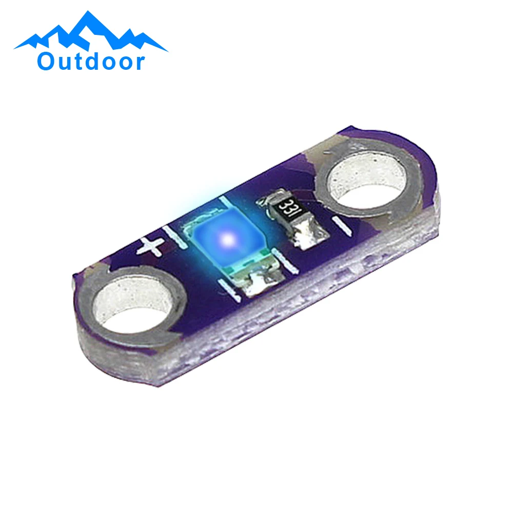 Módulo de luz LED Mini LilyPad, Electrónica inteligente, amarillo/verde/Blanco/azul/rojo, 3V-5V, 25 unidades por lote