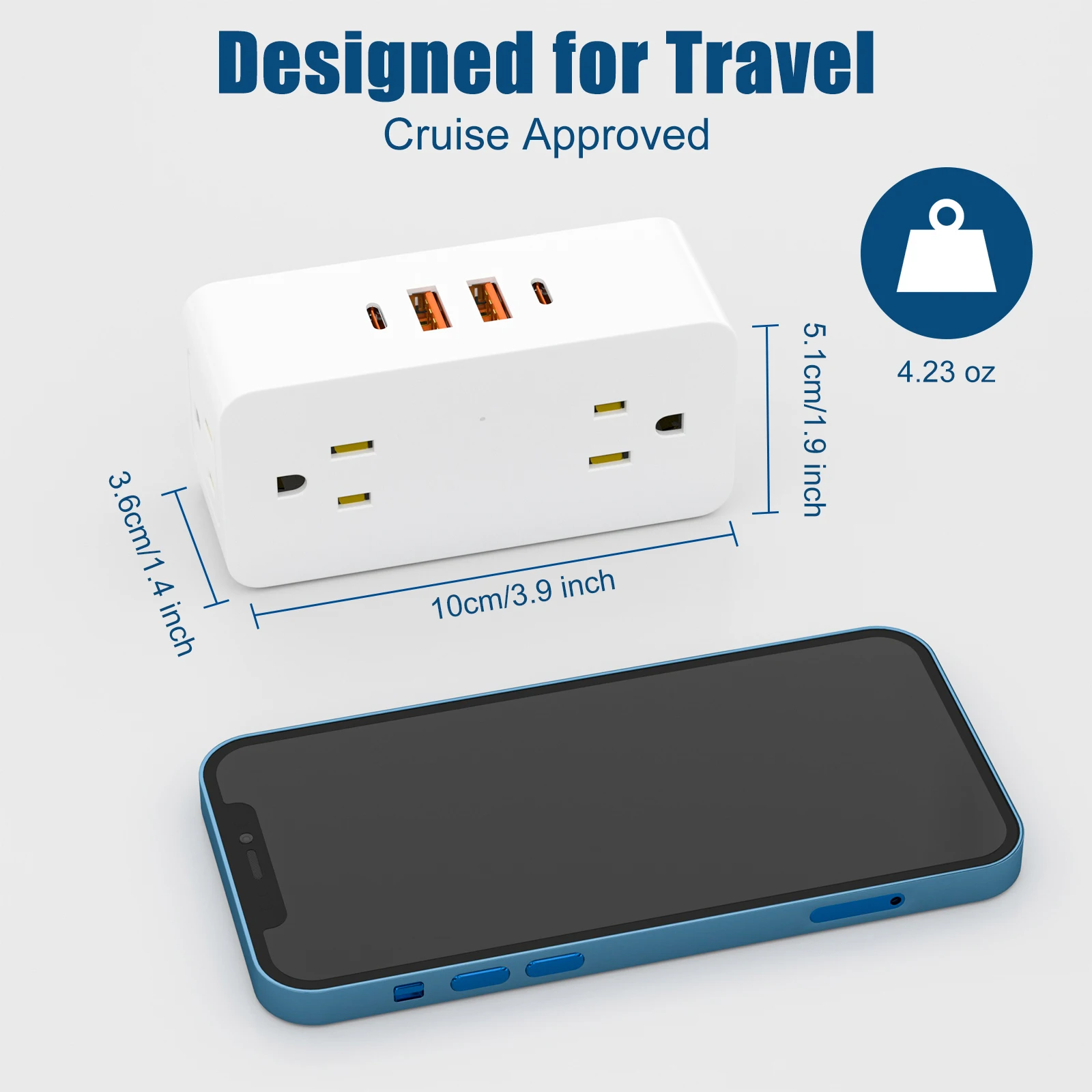 Multi Plug Power Strip Surge Protector 180 Degree Rotating Wall USB Plug Adapter Electrical Sockets Outlet Extender For Home