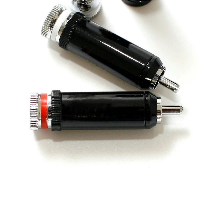 DIYLIVE 8 Uds HIFI alta fidelidad Alemania WBT 0102AG chapado en rodio hueco RCA cabeza de loto enchufe de señal de fiebre terminal de 9mm