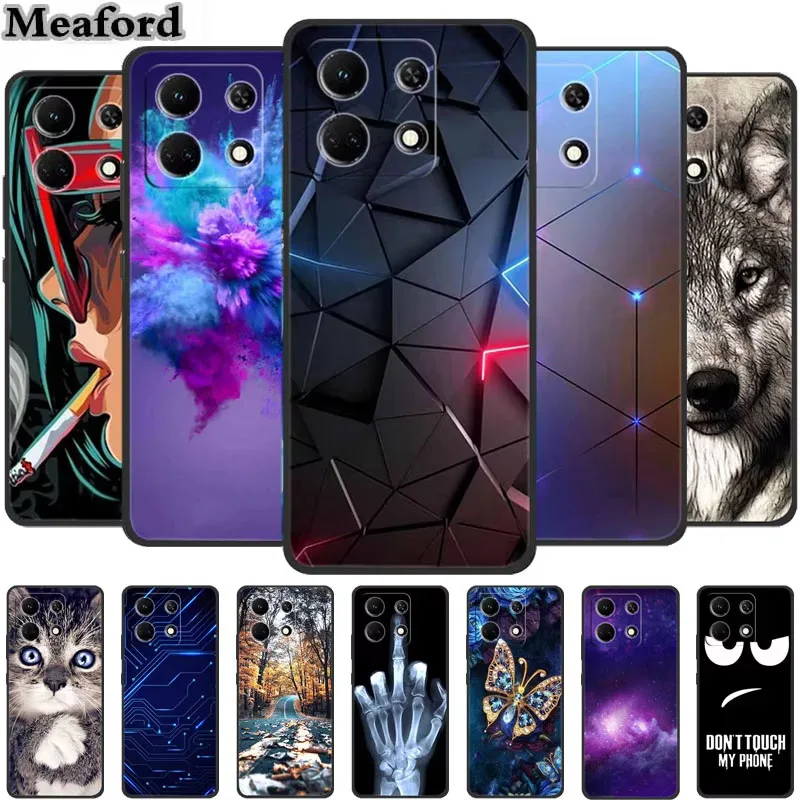 For Infinix Note 30 Pro Case Animals TPU Soft Silicone Back Cover for Infinix Note30 Pro X678B Protector Shockproof Wolf Bumper