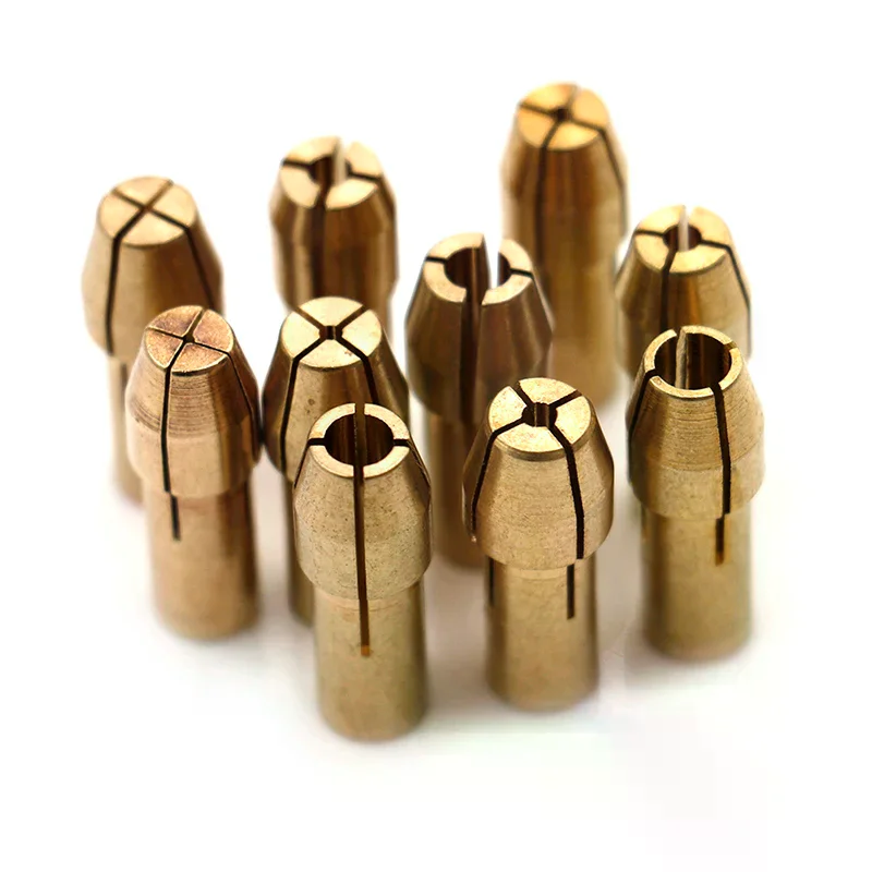 10Pcs  for rotary tool 0.5-3.2mm 4.8mm brass drill chuck collet bits shank