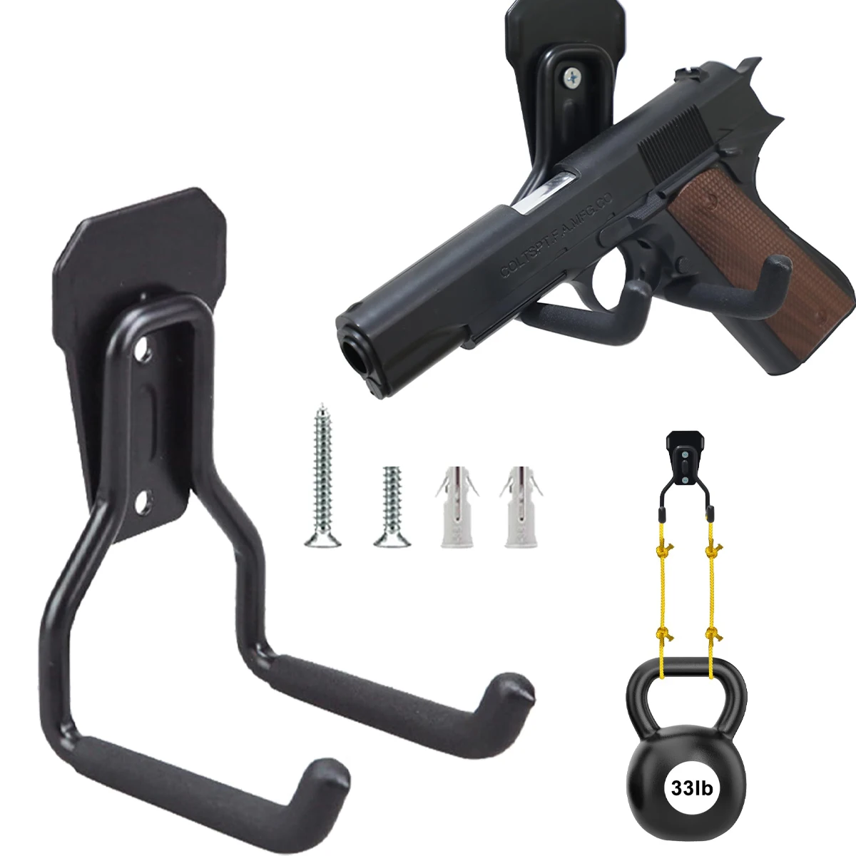 

Tactical Pistol Rack Holder for Gun Safe Heavy Duty Steel Wall Mount Handgun Rack for Pistol Storage Military Fan Collection