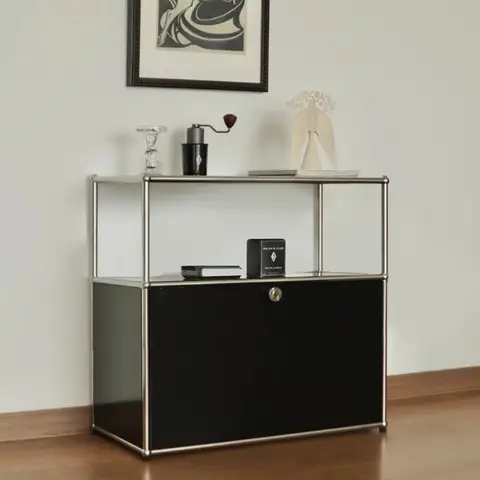 중세 스테인레스 스틸 랙, 거실, 가정용 소파, 다이닝 사이드 캐비닛, 바우하우스 버킷 캐비닛 모듈 USM 조합 캐빈