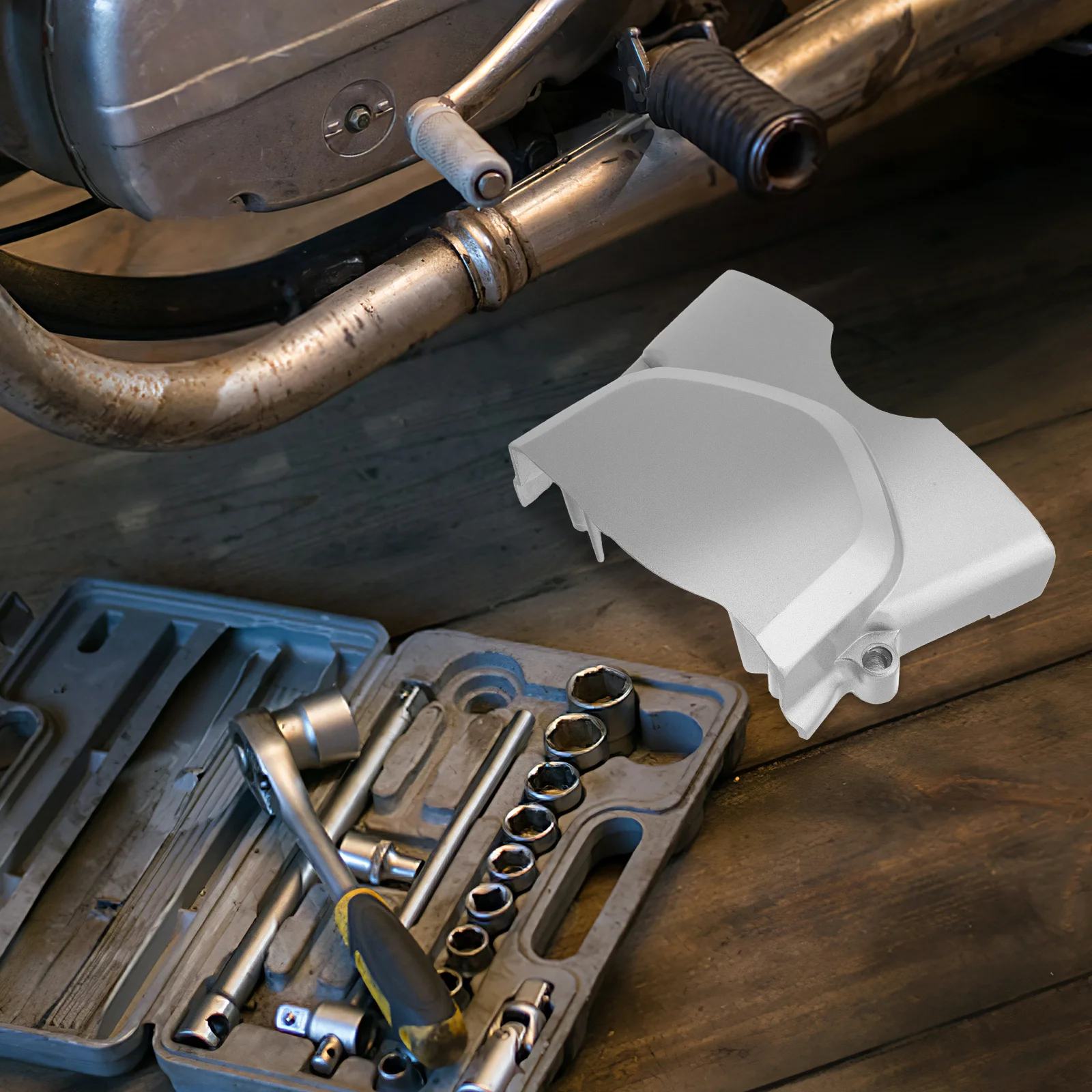 

Motorcycle Chain Cover For 110-125Cc Atv Engine Protection Plate Sprocket Guard Universal Motorbike Accessories Engine