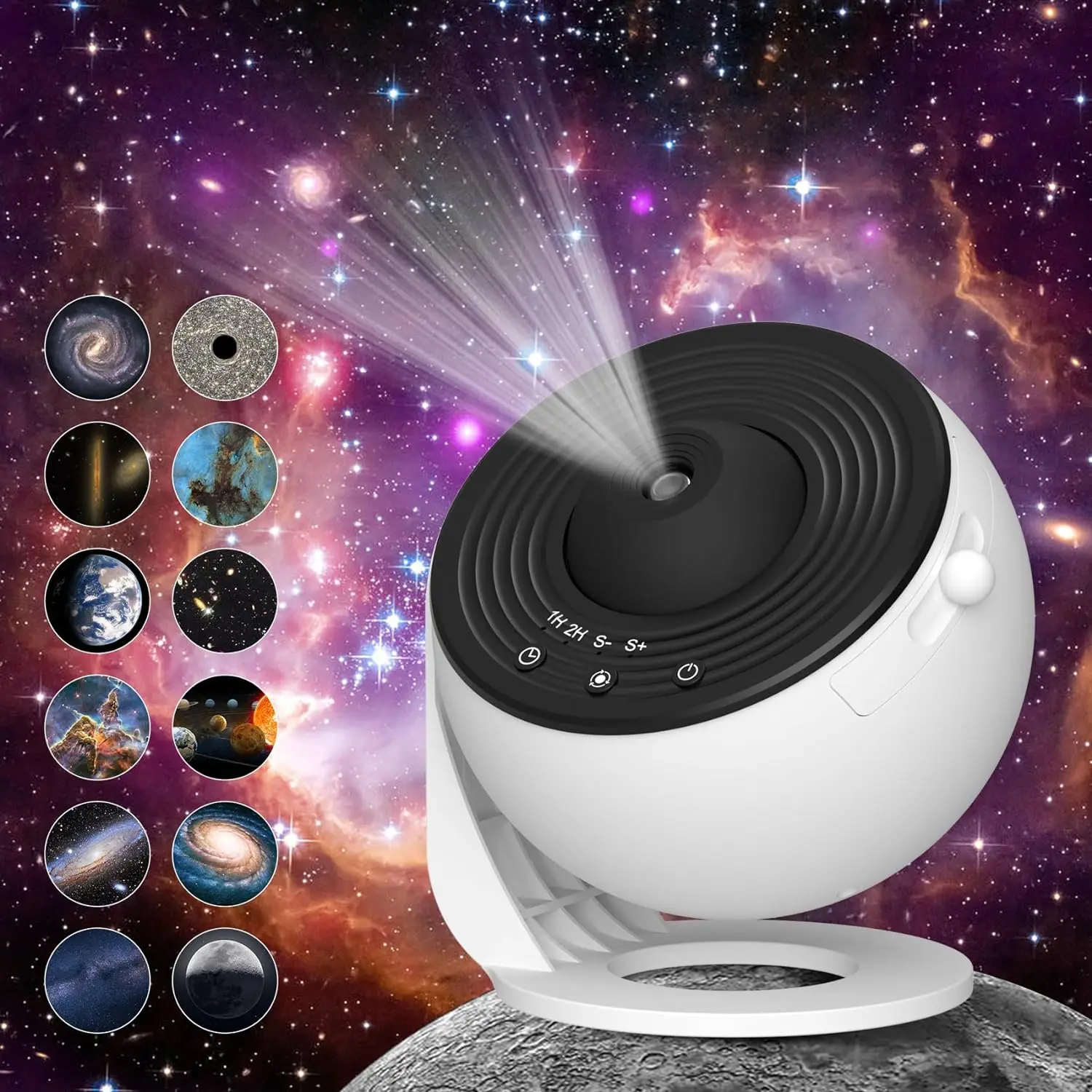 Realistic Starry Stars Sky Night Light Galaxy Projector 12 in 1 Cosmic Wonders Scenery Kids Adults Ceiling Home Decoration Gift