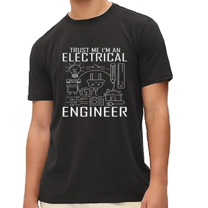 T-Shirt Électrique pour Homme, Humoristique et Décontracté, avec Sarcasme d'Ingénierie, Cadeau Idéal