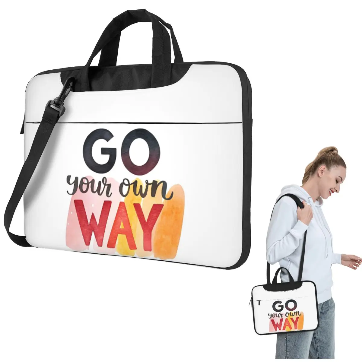 

Сумка для ноутбука через плечо Go Your Own Way, сумка для компьютера, устойчивая защитная сумка для ноутбука для Macbook Pro