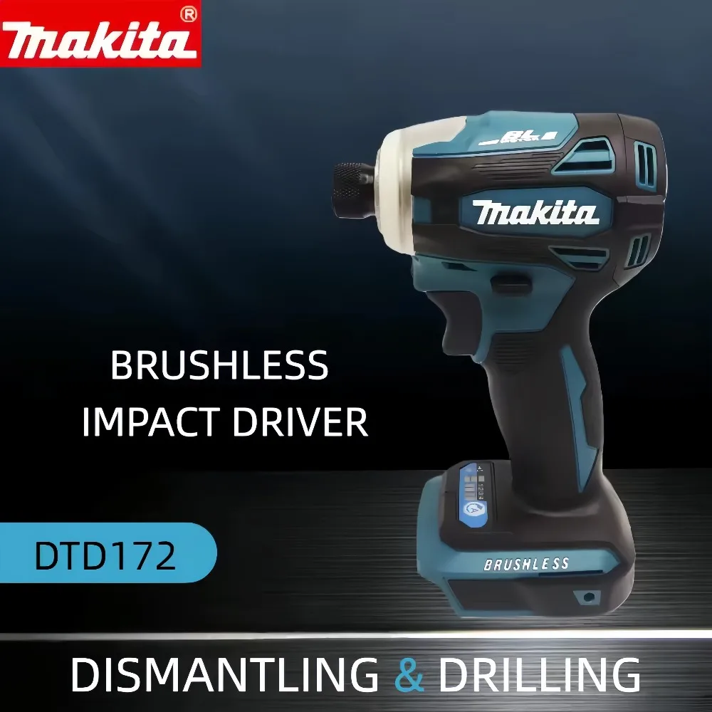 

2026 MAKITA DTD172 Brushless Impact Driver Lithium Battery 4-Mode Screwdriver with Memory Function for Home Improvement