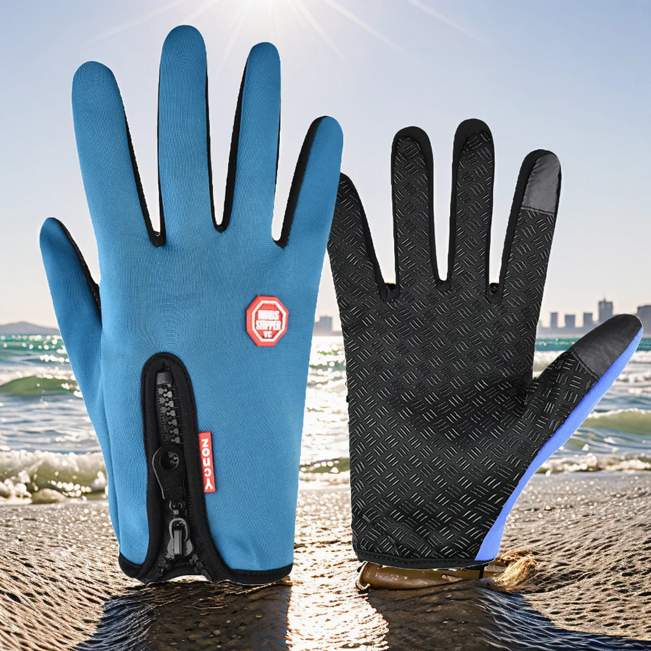 

Waterproof Finger Half Anti-Slip Breathable Finger Touchscreen Gloves Windproof Mountain Biking Cycling Mesh Full Road Bike